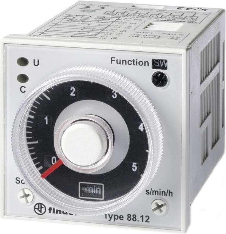 Finder Multifunktions-Zeitrelais, Serie 88 88.12.0.230.0002 24 - 230 V DC/AC 2 Wechsler 5 A 250 V/AC/Max. 400 V/AC (AC1) (88.12.0.230.0002)