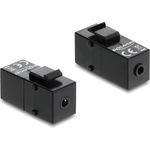 Delock Keystone Modul Klinkenbuchse 3,5 mm 4 Pin zu Klinkenbuchse 3,5 mm 4 Pin schwarz (87233)