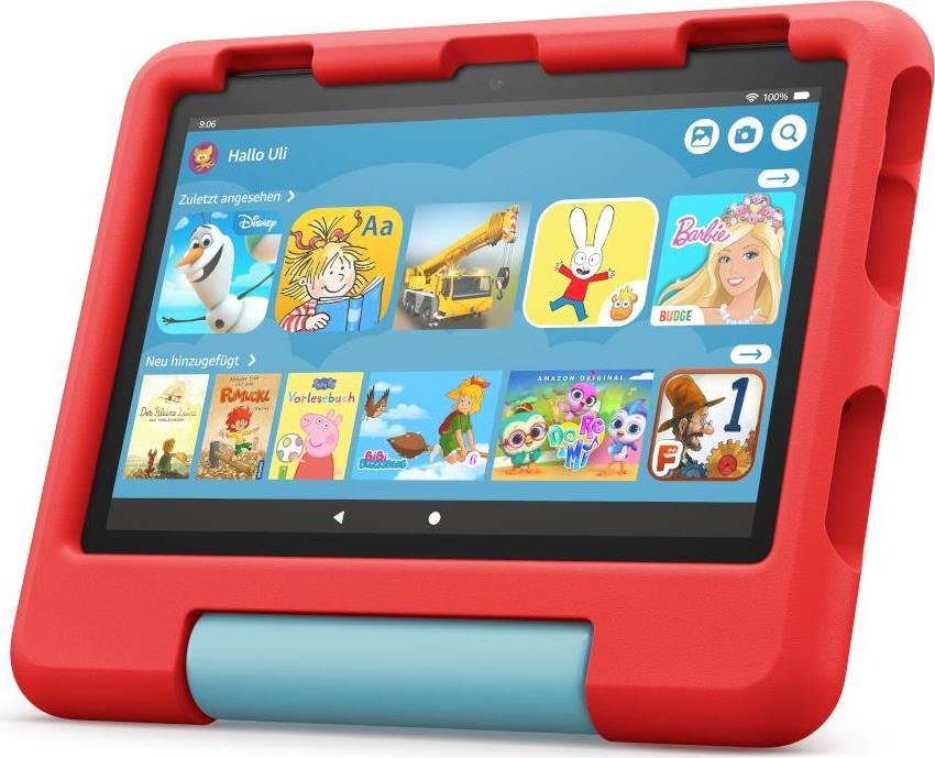 Amazon Fire HD 8 Kids Tablet (2022) WiFi 32GB mit Hülle rot (B09BG87FR9)