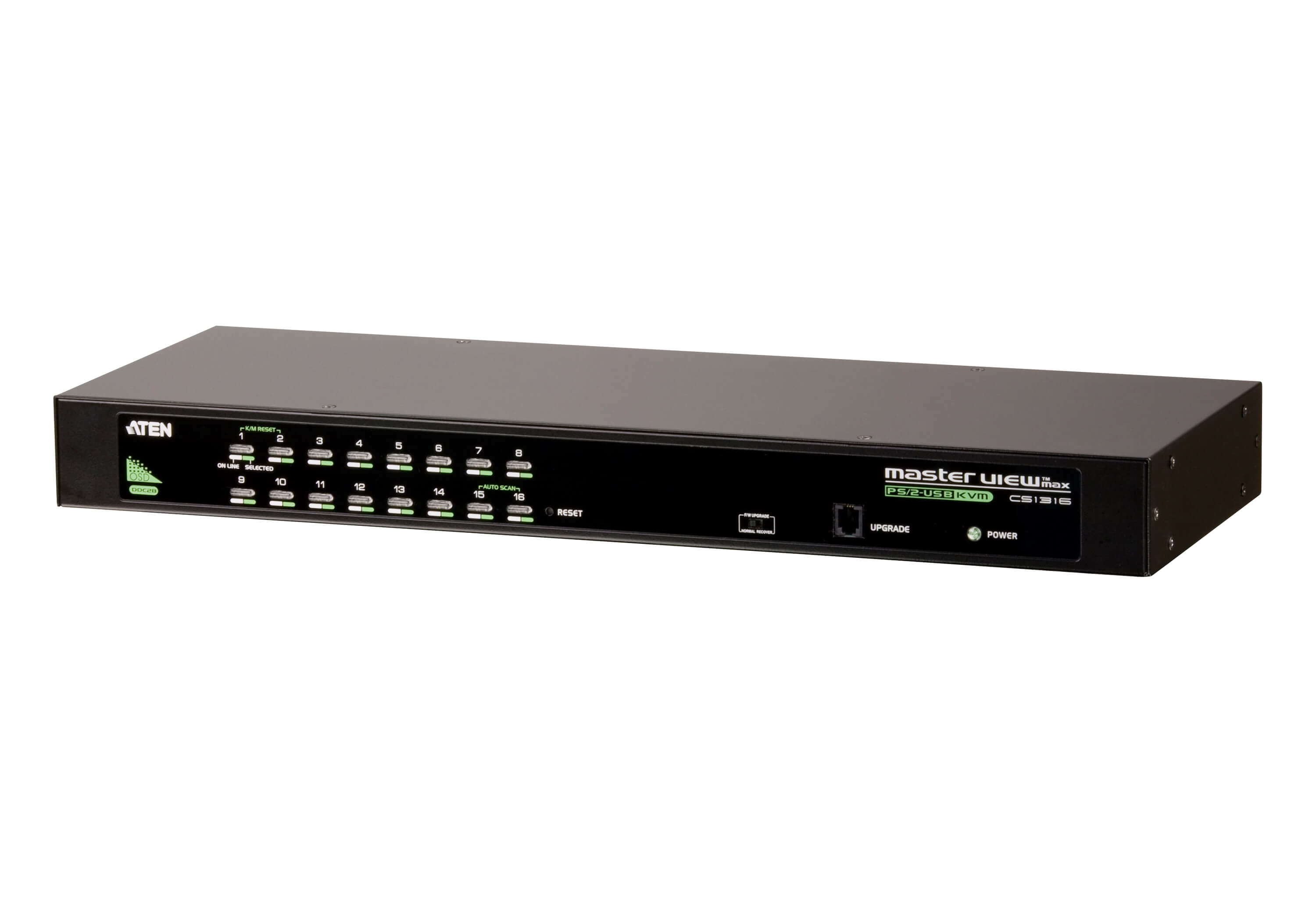 ATEN CS1316 KVM-Switch 16-Port USB PS/2 VGA 1HE Schwarz
