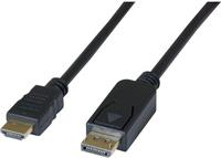 EXERTIS CONNECT DisplayPort 1.1 HDMI Adapterkabel, DisplayPort Stück / HDMI Stück, 2,0 m, schwarz