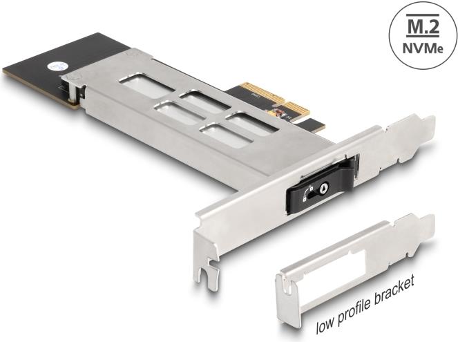 DELOCK Wechselrahmen PCI Express Karte fur 1 x M.2 NMVe SSD - Low Profile Formfaktor