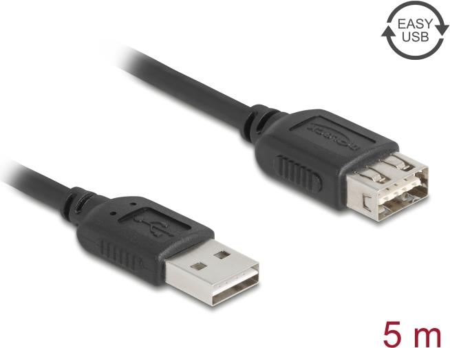 Delock USB 2.0 Verlängerungskabel EASY Typ-A Stecker zu Buchse 5 m (81515)