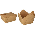 PAPSTAR Lunchbox "pure", 750 ml, braun aus Pappe mit PLA-Beschichtung, maxinal einsetzbar bis - 1 Stück (85687)