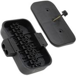 IWH Verteilerdose, Kunststoff, 10-polig, schwarz spritzwassergeschütztes PVC-Gehäuse, Lüsterklemmenreihe - 1 Stück (019063)