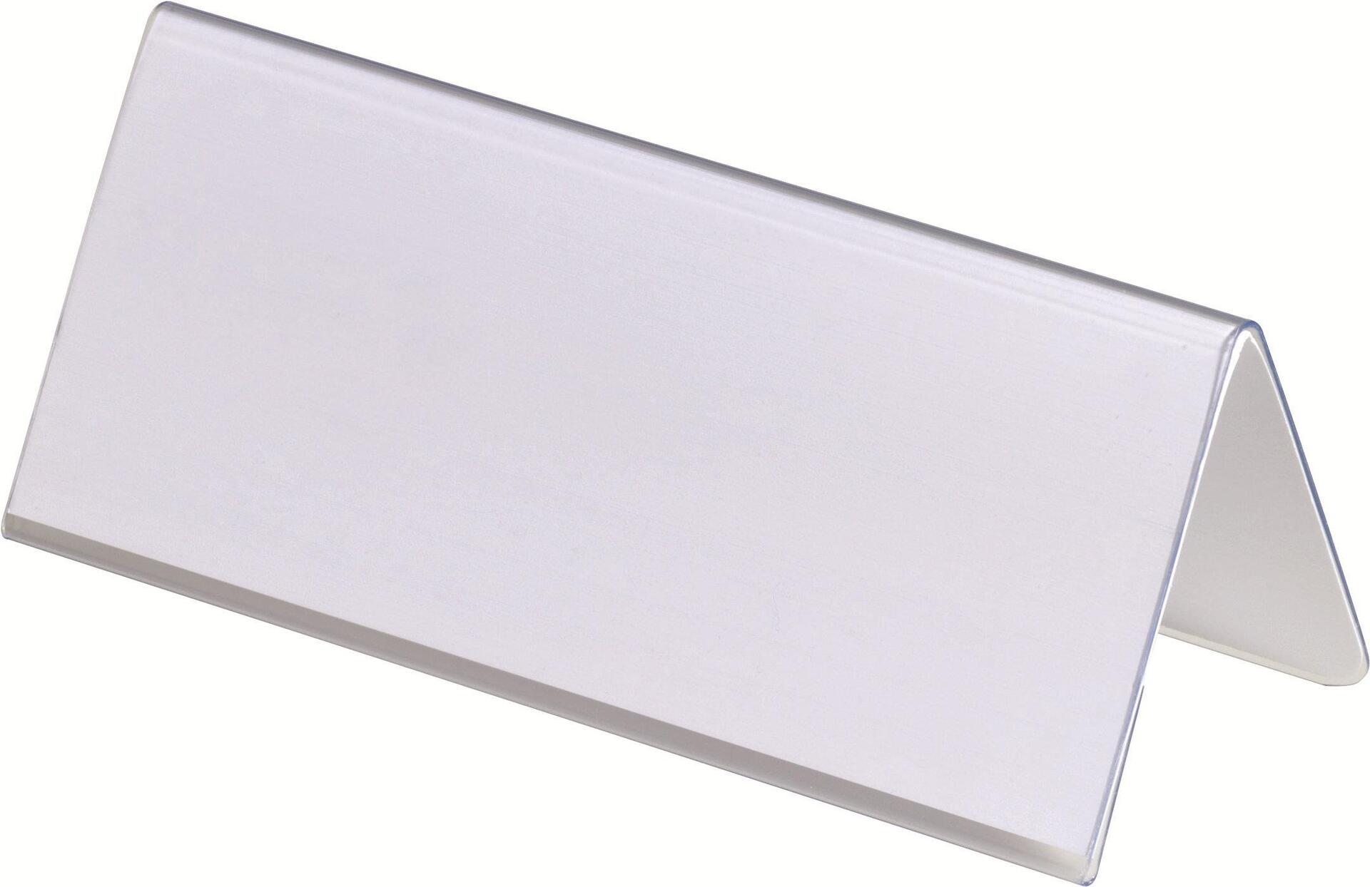 DURABLE Tischaufsteller Dachaufsteller 61/122 x 150 mm Transparent 25 Stück
