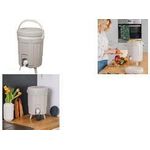 EDA Komposteimer BOKASHI, 8 Liter, kalkfarben / mandel für schnelle Kompostierung dank sauerstofffreier - 1 Stück (013123 BE.CA/V.)