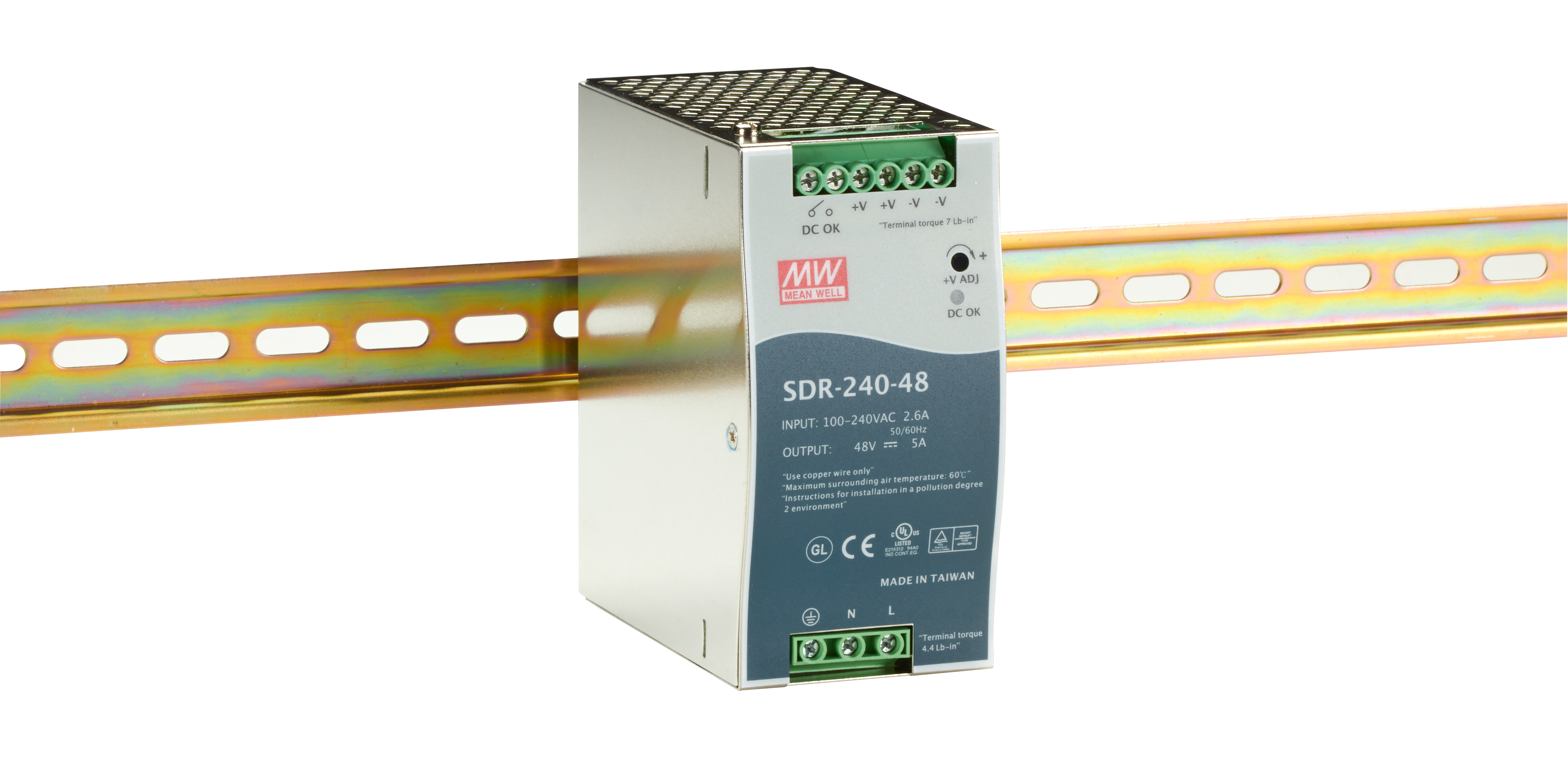 Mean Well SDR-240-48 DIN-Rail-Netzteil 240 W 48 V