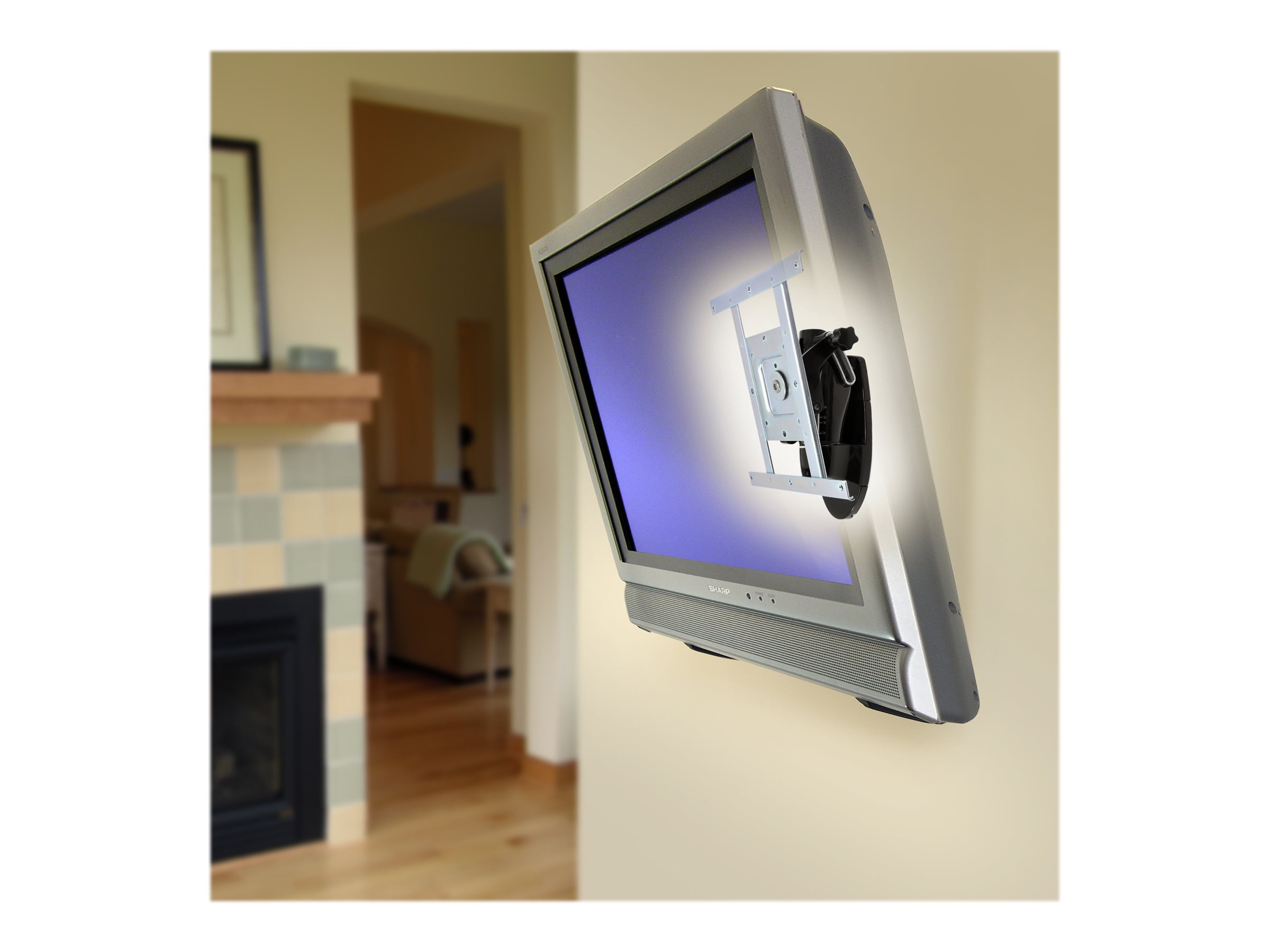 Ergotron LX HD Wandhalterung Pivot für Displays bis 49" Schwarz