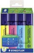 STAEDTLER Textmarker "Textsurfer classic", 4er Etui Gehäuse aus 97% recyceltem Plastik gemäß ISO 14021, - 1 Stück (364 RC4)