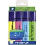 STAEDTLER Textmarker "Textsurfer classic", 4er Etui Gehäuse aus 97% recyceltem Plastik gemäß ISO 14021, - 1 Stück (364 RC4)