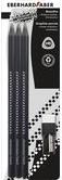 EBERHARD FABER Bleistift-Set WINNER, HB, schwarz, 7-teilig rund, Härtegrad: HB, Minenstärke: 2,0 mm, holzfrei, - 1 Stück (510197)