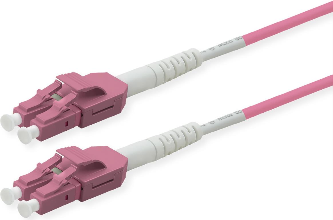 ROLINE LWL-Kabel duplex 50/125µm OM4, LC/LC, UNIBOOT, violett, 20 m (21.15.8658)