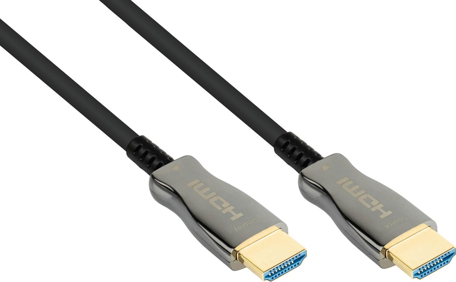 AOC Hybrid Ultra-High-Speed HDMI 2.1 Kabel, 8K @60Hz / 4K @120Hz, 48 GBit/s, schwarz, 100m, PYTHON (AOC-H21100)