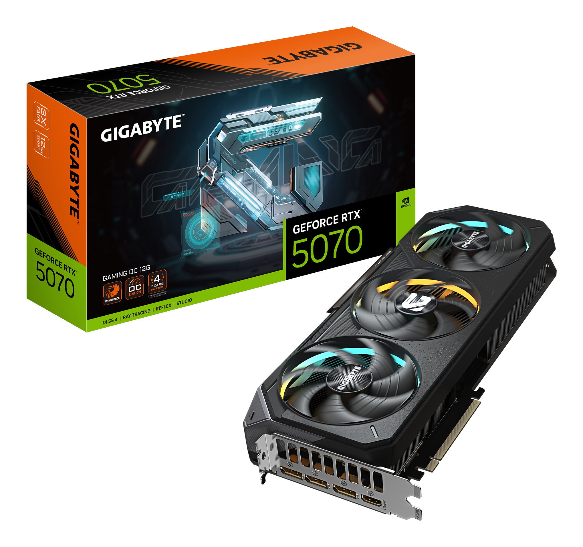 Gigabyte GeForce RTX 5070 GAMING OC 12G 12 GB GDDR7 Schwarz