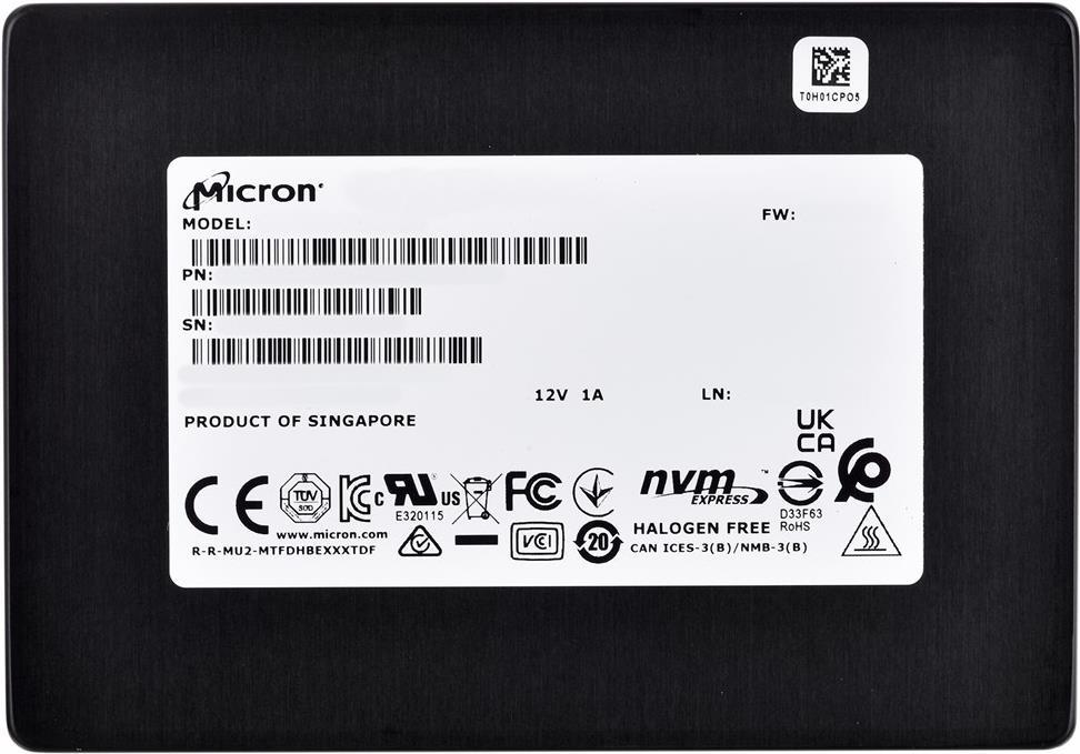 Micron SSD 7300 PRO U.2 7,68TB PCIe Gen3x4 (MTFDHBE7T6TDF-1AW1ZABYYR)