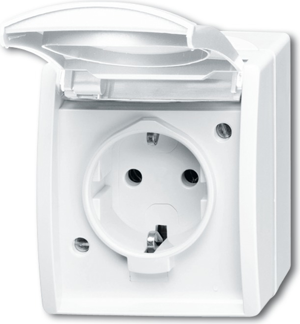 Busch Jaeger 2083-0-0831 Steckdose CEE 7/3 Weiß (2083-0-0831)