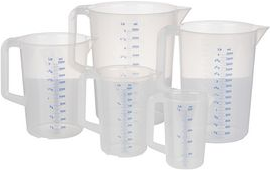 APS Messbecher, 2,0 Liter, transparent aus Polypropylen, mit geschlossenem Griff, geprägte - 1 Stück (30048)