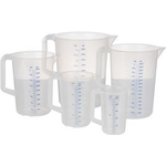 APS Messbecher, 2,0 Liter, transparent aus Polypropylen, mit geschlossenem Griff, geprägte - 1 Stück (30048)