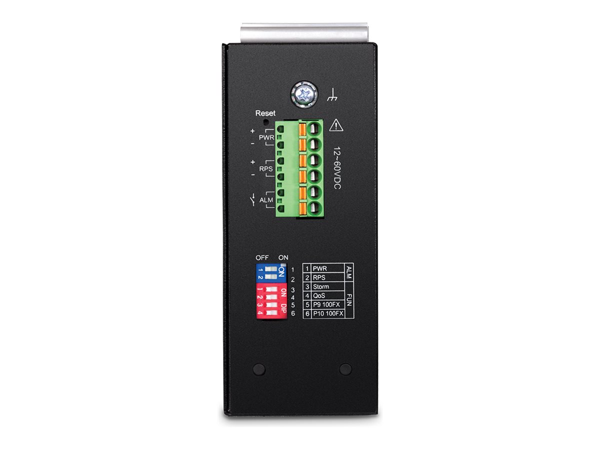 TRENDnet TI-G102I Industrial Gigabit L2 Managed 10-Port DIN-Rail Switch Schwarz