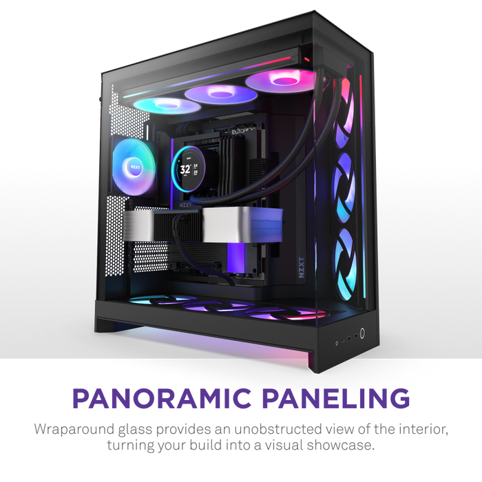 NZXT H9 Flow RGB+ Midi Tower ATX Schwarz