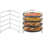 APS Gestell für 4 Pizzableche (B)260 x (T)250 x (H)260 mm aus Edelstahl, spülmaschinengeeignet, zusammenklappbar, - 1 Stück (73515)