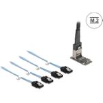 Delock M.2 2242 Key B+M Kontroller zu 4 x SATA mit 1m Kabel - Serial ATA (64260)