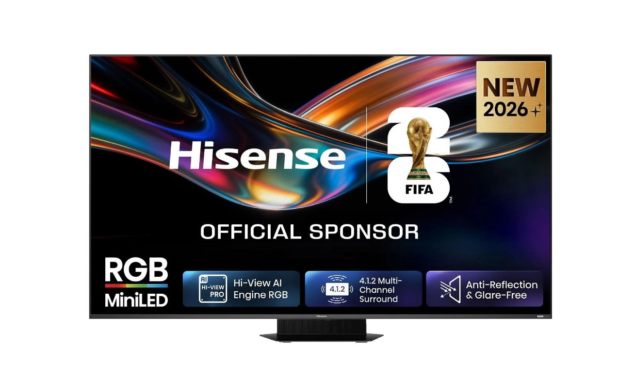 Hisense Germany GmbH 164,0cm/65" (3840x2160) Hisense 65UR9DS Smart TV 4K RGB MiniLED 6ms 170Hz HDMI USB-C LAN HDR VESA WiFi Bluetooth Black/Grey (20018895)
