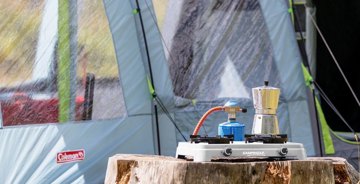 Coleman Camping Cook CV Tischkocher 2-flammig Grau