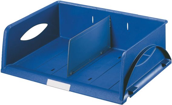 Esselte-Leitz LEITZ Ablagekorb Sorty, DIN A4/C4 quer, blau aus Kunststoff, für Überbreiten bis 370 x 272 mm, Unter - 1 Stück (5230-00-35)