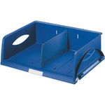 Esselte-Leitz LEITZ Ablagekorb Sorty, DIN A4/C4 quer, blau aus Kunststoff, für Überbreiten bis 370 x 272 mm, Unter - 1 Stück (5230-00-35)