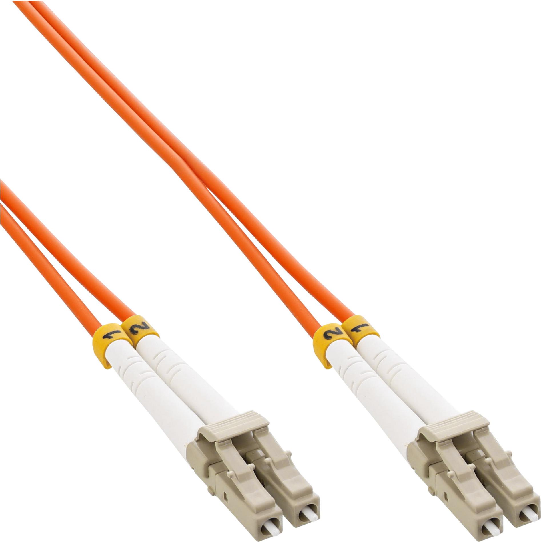 InLine LWL Duplex Patch-Kabel LC/LC OM2 50/125µm LSZH 3 m Orange