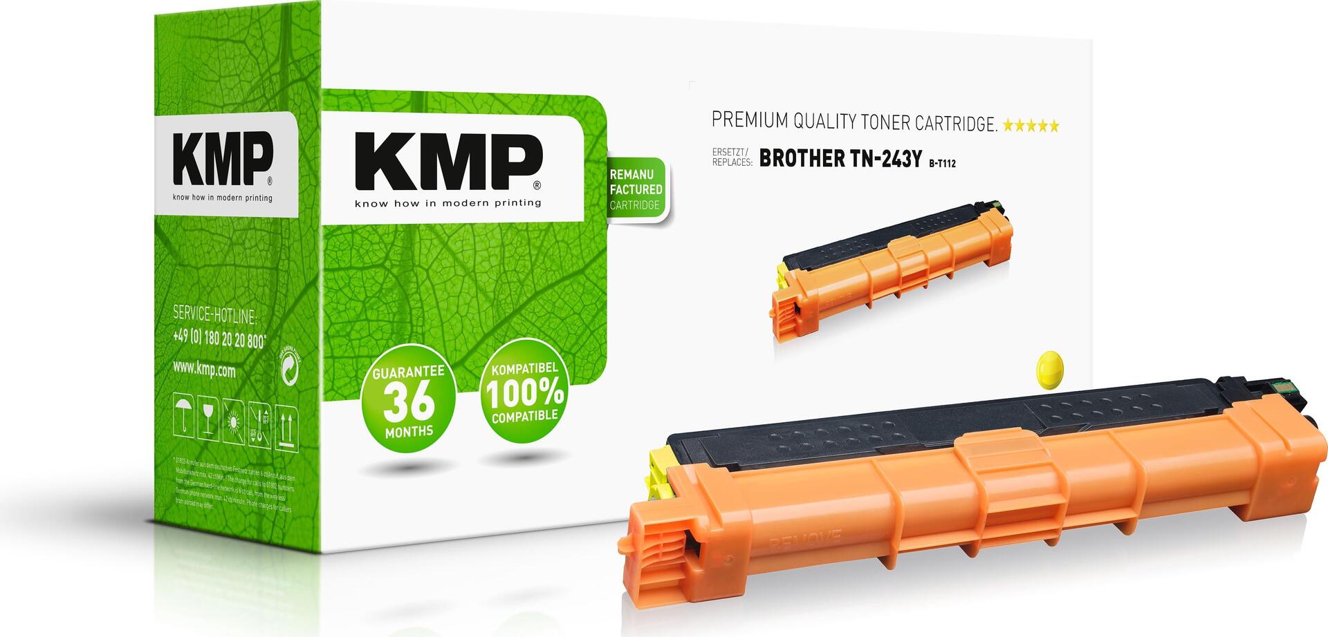 KMP Toner ersetzt Brother TN243Y Kompatibel Gelb B-T112 (1268,0009)
