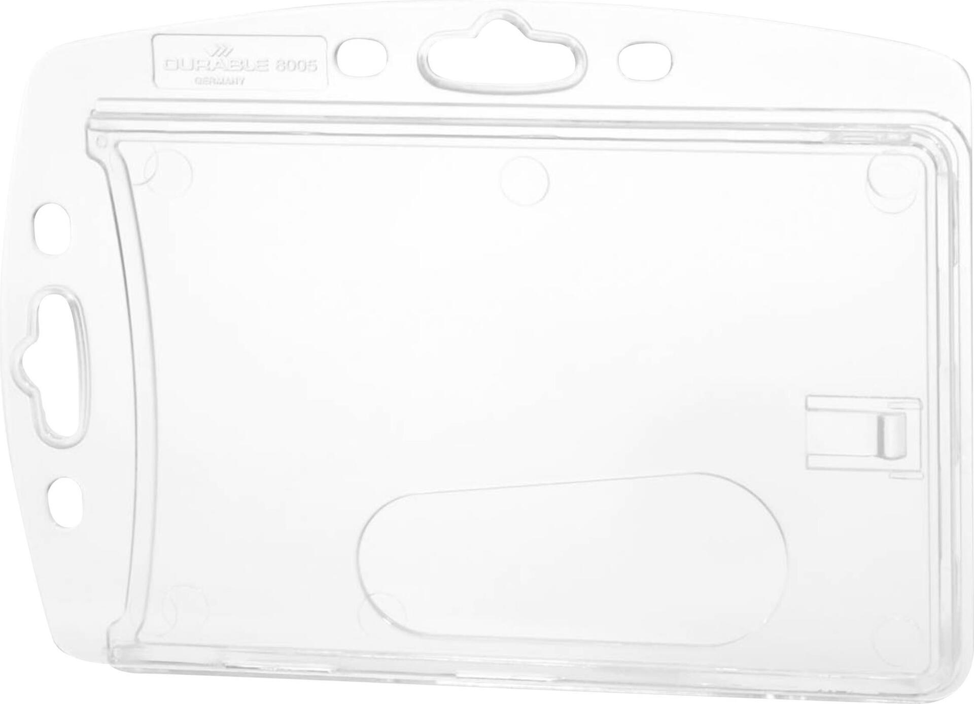 DURABLE HARTBOX Ausweishalter für 1 Karte 54 x 85 mm 10 Stück Durchsichtig