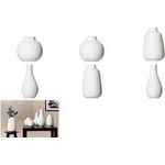 Ritzenhoff & Breker Blumenvase SANREMO, weiß, 240 mm aus Steingut, mit dekorativer Rillenstruktur, - 2 Stück (746655)