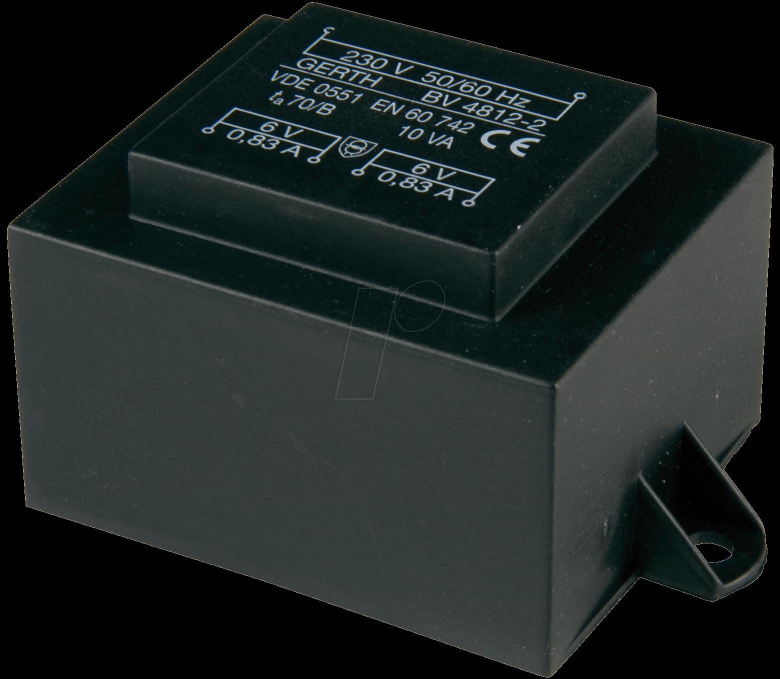 GERTH 4808-1 - Printtrafo, 10 VA, 8 V, 1250 mA, RM 27,5 mm (4808-1)