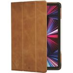 dbramante1928 Risskov iPad Pro 12.9" 2021 Folio Hülle Vollnarbenleder Beige