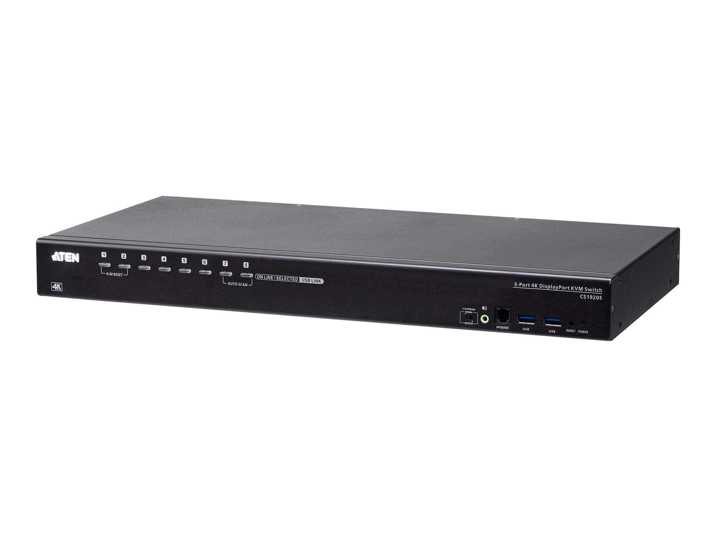 ATEN CS19208 8-Port KVM-Switch DisplayPort 4K USB 3.0 Audio Schwarz