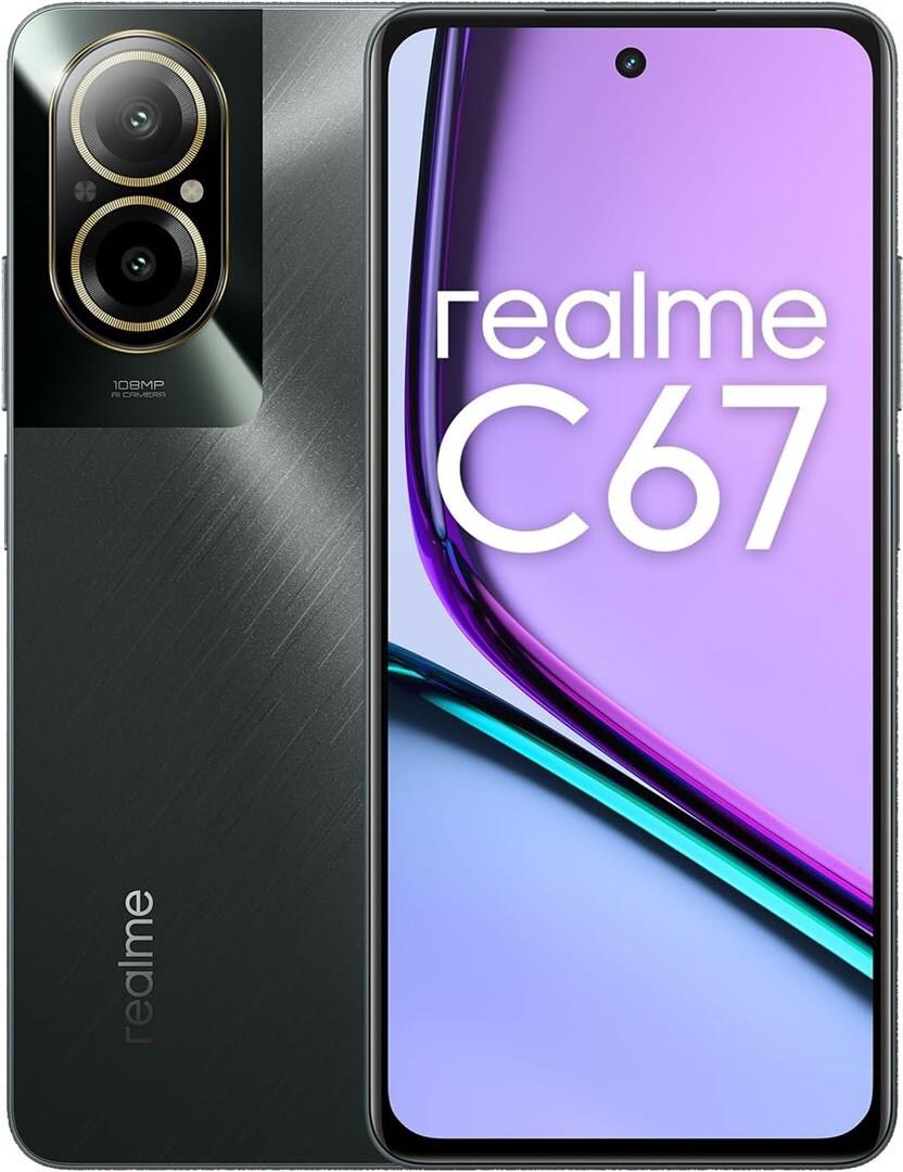 realme C67 17,1 cm (6.72") Dual-SIM Android 14 4G USB Typ-C 8 GB 256 GB 5000 mAh Schwarz ()