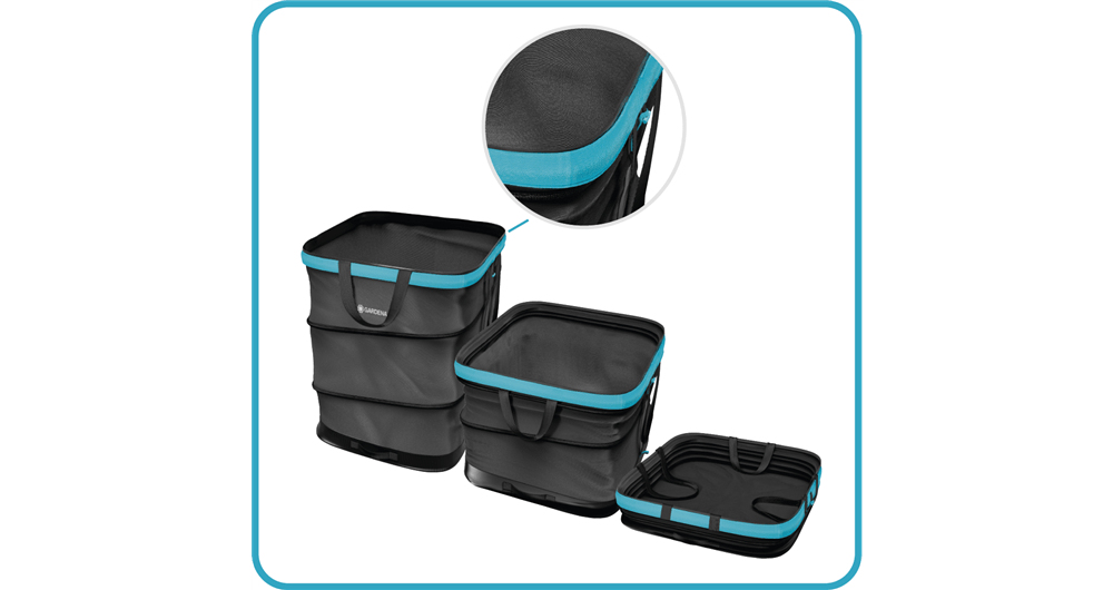 Gardena Gartenabfallsack PopUp rechteckig Größe M 130 l Schwarz, Grün