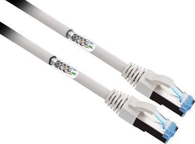 Renkforce RF-4732886 RJ45 Netzwerkkabel, Patchkabel CAT 6a S/FTP 2.00 m Grau höchstflexibel, vergoldete Steckkontakte 1 St. (RF-4732886)