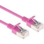 ACT Pink 7 meter LSZH U/FTP CAT6A datacenter slimline patch cable snagless with RJ45 connectors (DC7407)