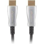 Lanberg CA-HDMI-20FB-0200-BK HDMI-Kabel 20 m HDMI Typ A (Standard) Schwarz - Silber (CA-HDMI-20FB-0200-BK)