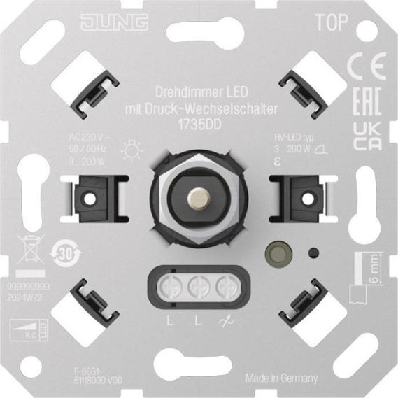 Jung Drehdimmer LED 1735 DD m.Druck-Wechselschalter 1 (1735DD)