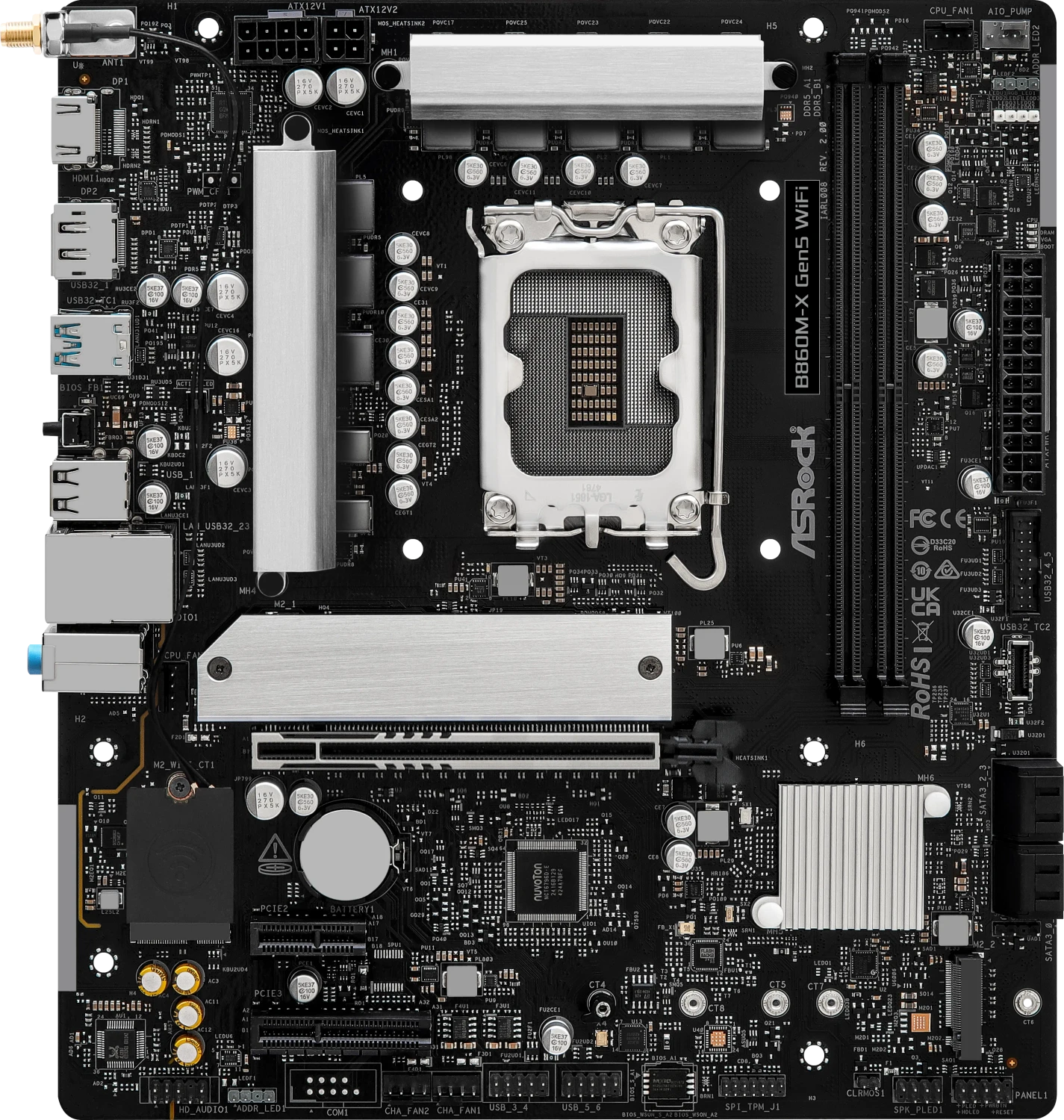 ASRock B860M-X Gen5 WiFi Motherboard (90-MXBSF-A0UAYZ)