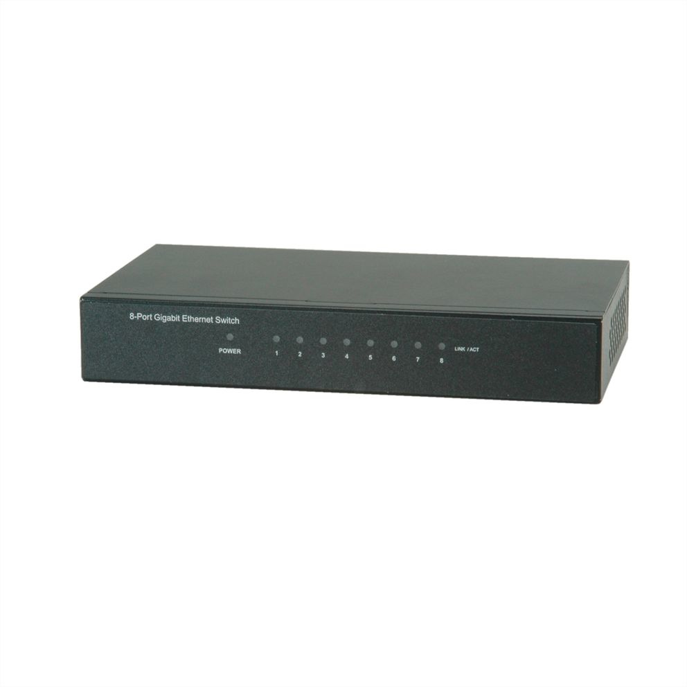 ROLINE Gigabit Ethernet Switch 8 Ports Unmanaged Schwarz