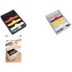 PAPERFLOW Schubladeneinsatz, 6 Fächer, grau aus Polystyrol, Achsabstand: 330 mm, - 1 Stück (2053.02)