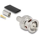Delock BNC Stecker zum Crimpen RG59mit passendem Schrumpfschlauch (91771)