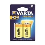 Varta Batterie Zink-Kohle, Baby, C, R14, 1.5V, Super Heavy Duty, Retail Blister Blister (2-Pack) (02014101412)