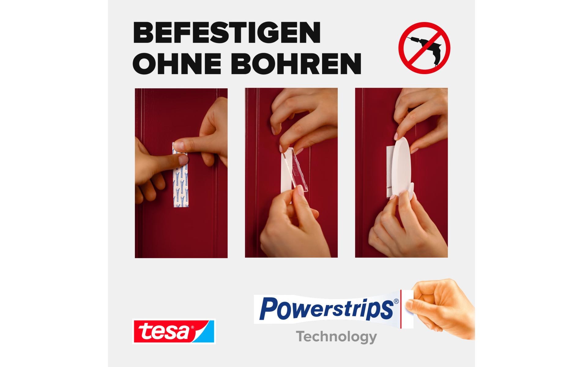 tesa Powerstrips Haken XL Oval Weiß